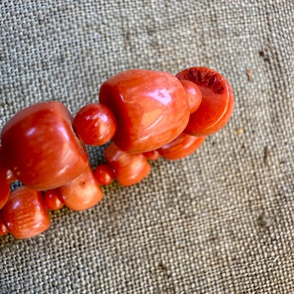 Red Coral Bead Necklace Jay King Mine Finds - Picture 6 of 8
